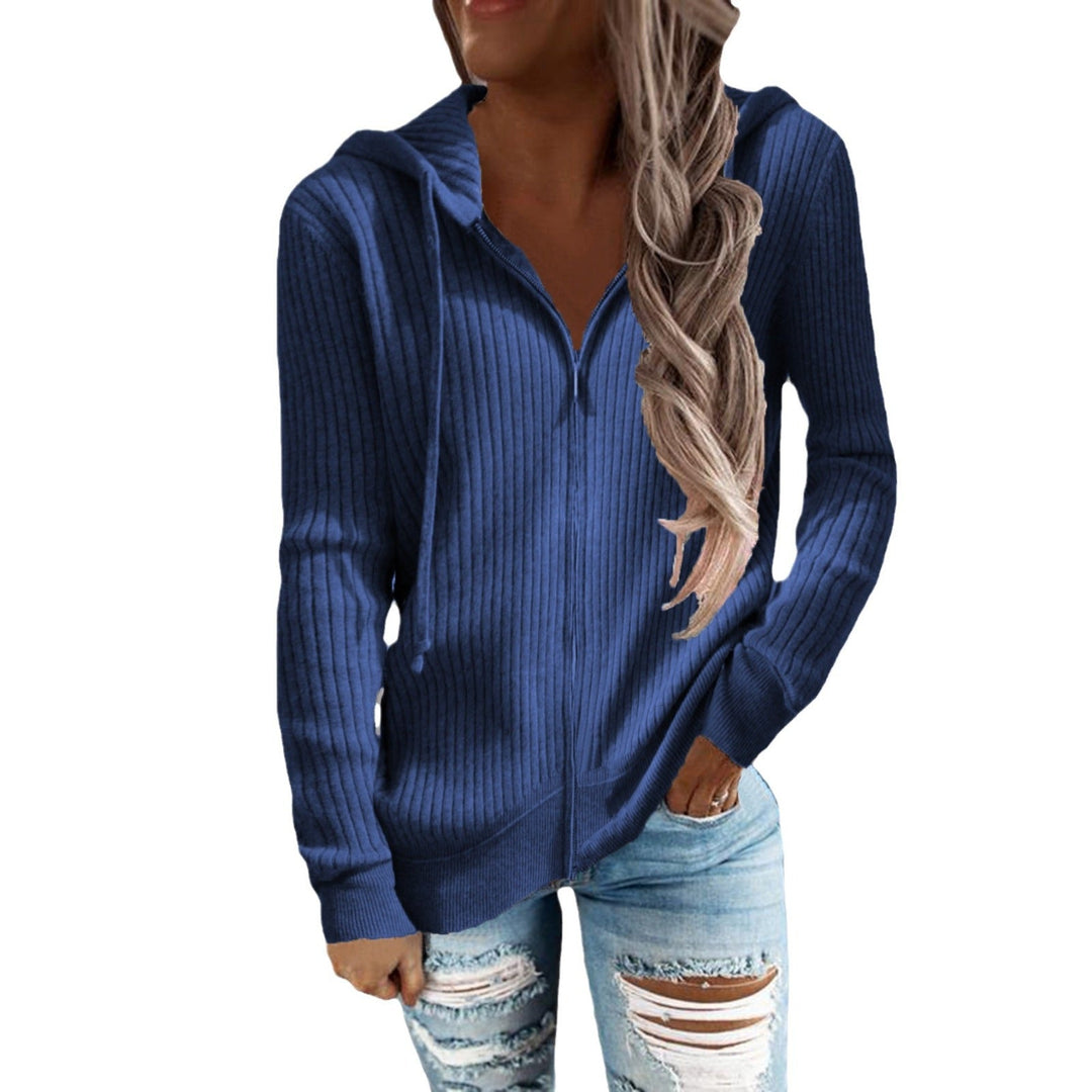 Damen Kapuzenjacke mit Rippstruktur und praktischen Taschen W&W Mode
