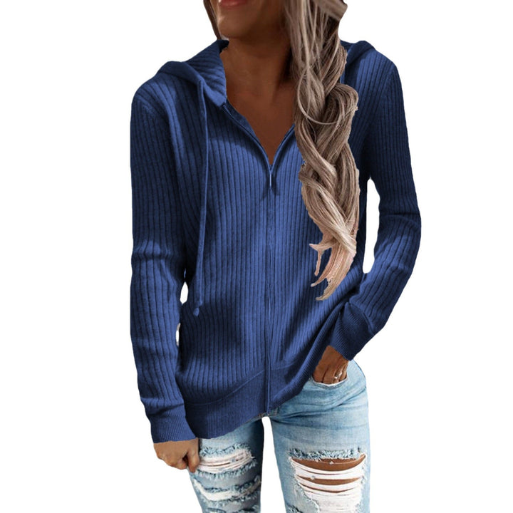 Damen Kapuzenjacke mit Rippstruktur und praktischen Taschen W&W Mode