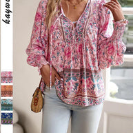 Damen Blusenshirt mit floralem Design und lässigem Schnitt WW