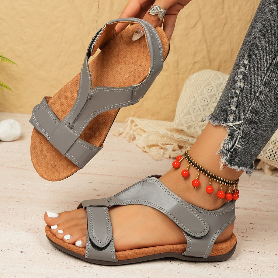 Damen Bequeme Leichte Zehensandalen mit Gepolstertem Fußbett WW