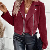 Damen Bikerjacke aus weichsamtem Material WW