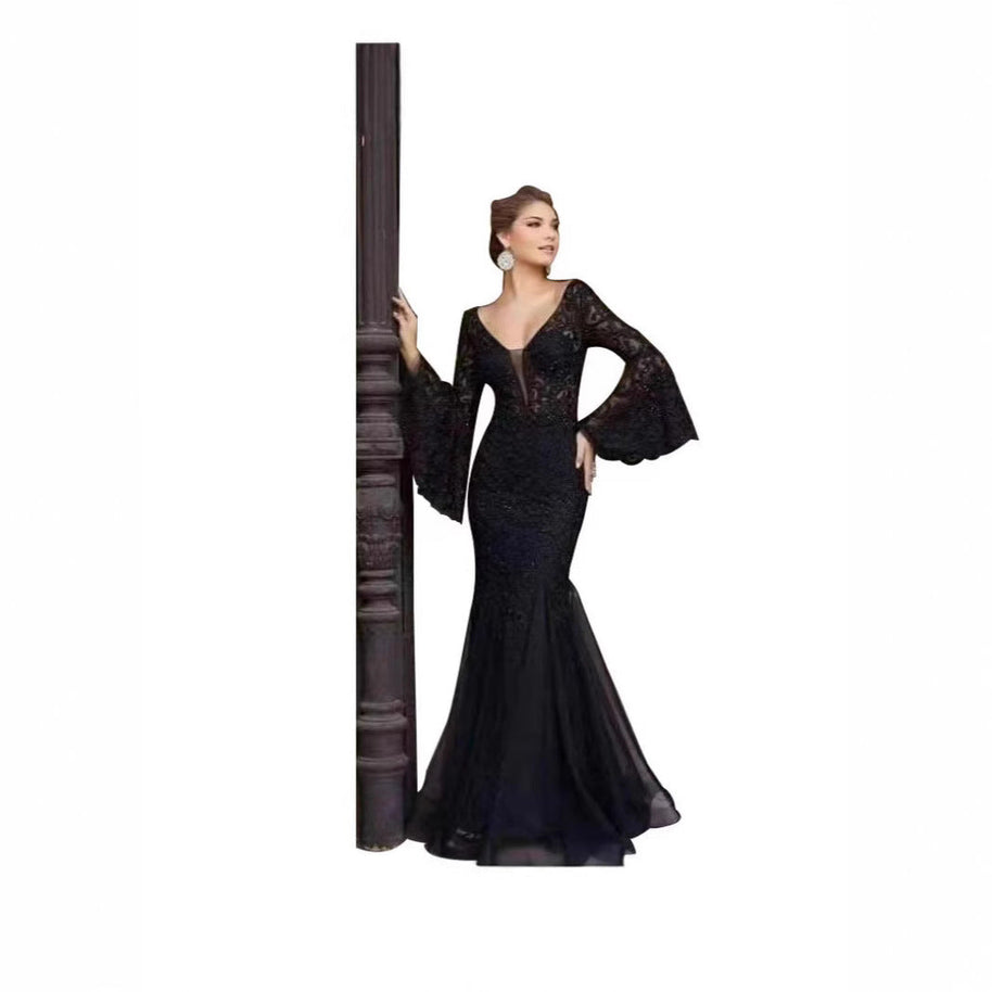 WW | Vintage Party Lange Meerjungfrau Rock Kleid