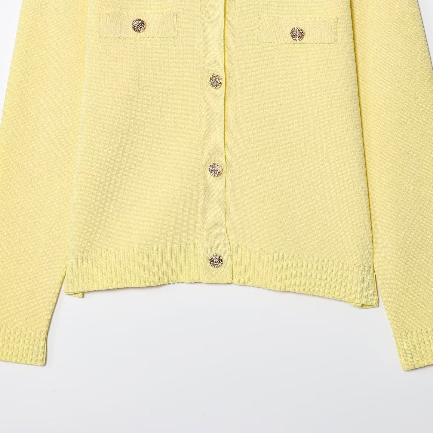 Damen Strickjacke mit elegantem Knopfdesign und praktischen Taschen WW