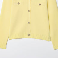 Damen Strickjacke mit elegantem Knopfdesign und praktischen Taschen WW