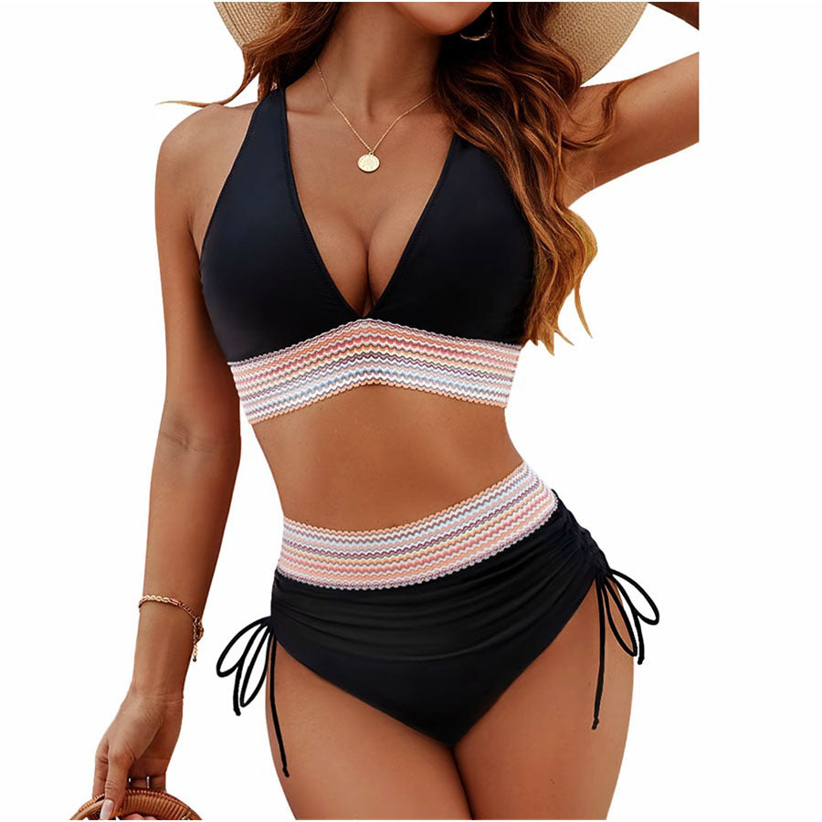 Damen Anpassbares Hochtailliertes Bikini Set WW