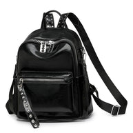 WW | Rucksack - Silber - Hochwertiges Leder mit Polyester-Futter