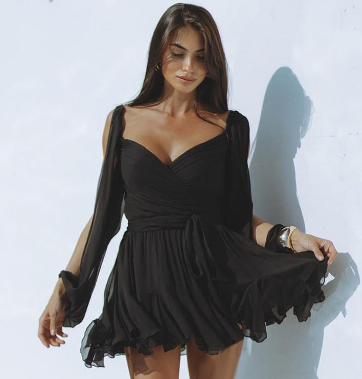 WW | Ärmeliges Träger Mesh Kleid Für Frauen
