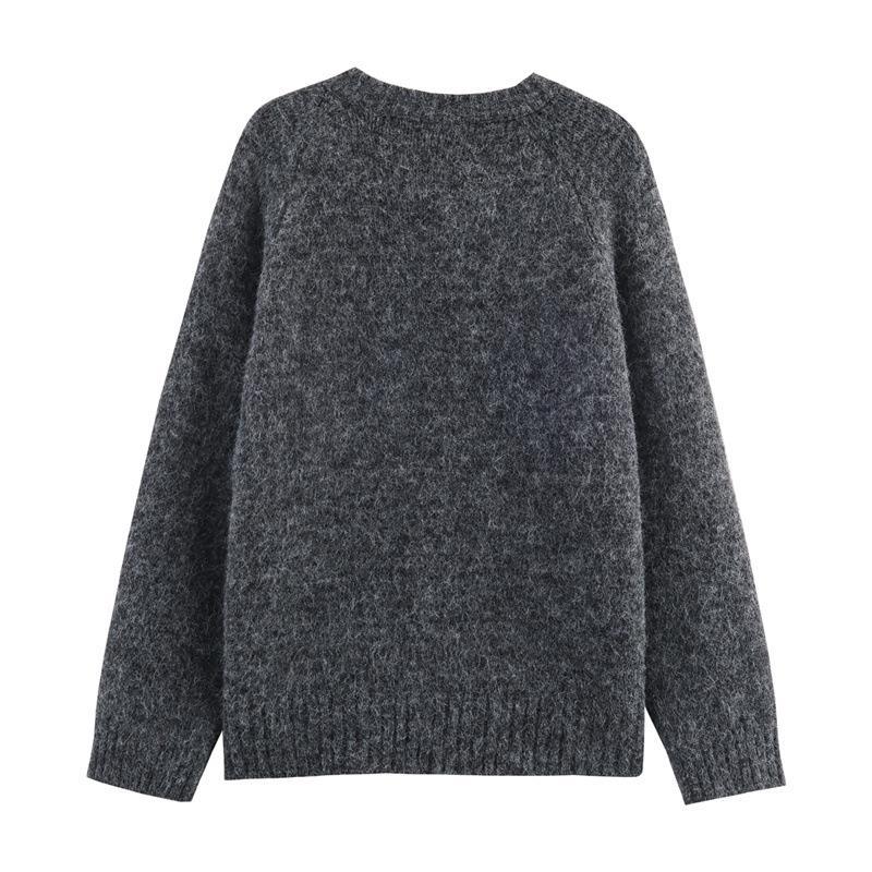 Damen Strickjacke mit bunten Pilzmotiven und bequemen Knopfdetails WW