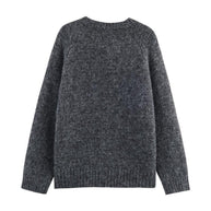 Damen Strickjacke mit bunten Pilzmotiven und bequemen Knopfdetails WW