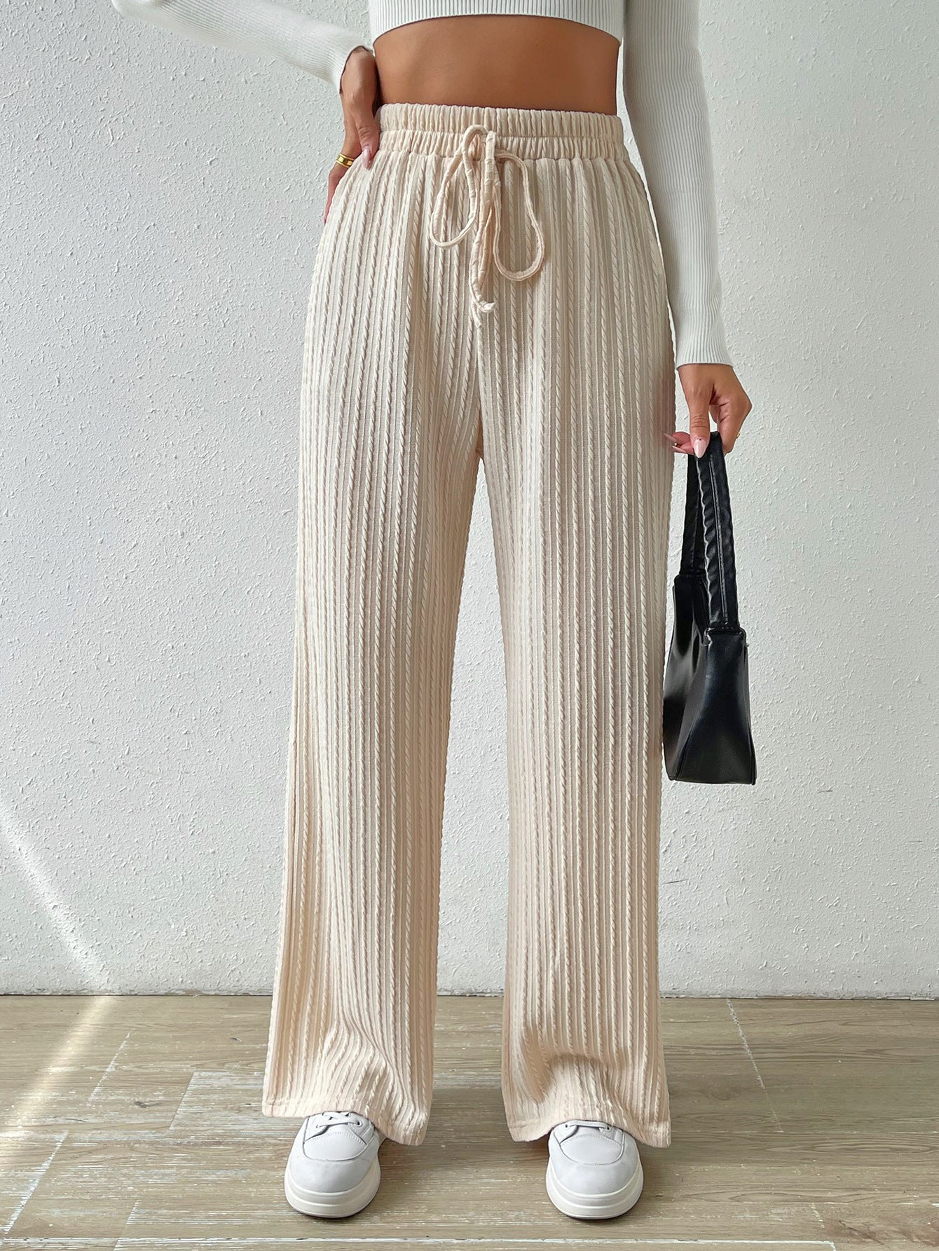 Damen Bequeme Stoffhose mit strukturierter Oberfläche WW