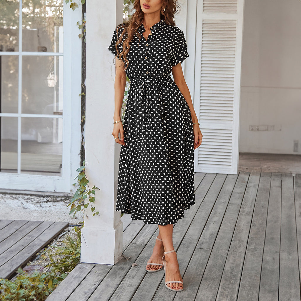 Damen Midikleid mit Punkten WW