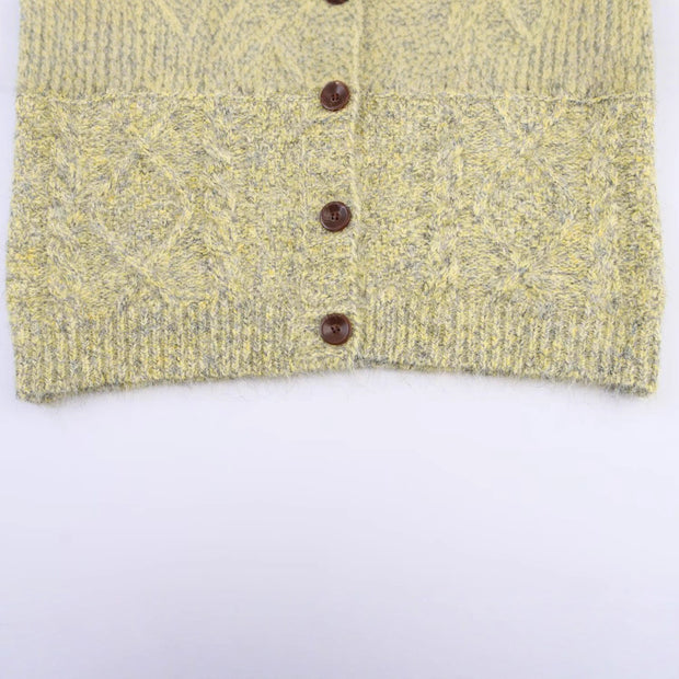 Damen Strickjacke mit schickem, weichem Stoff und dekorativen Knöpfen WW