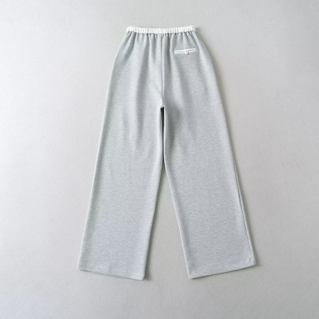 Damen gemütliche Sweatpants mit elastischem Bund und seitlichen Taschen W&W Mode