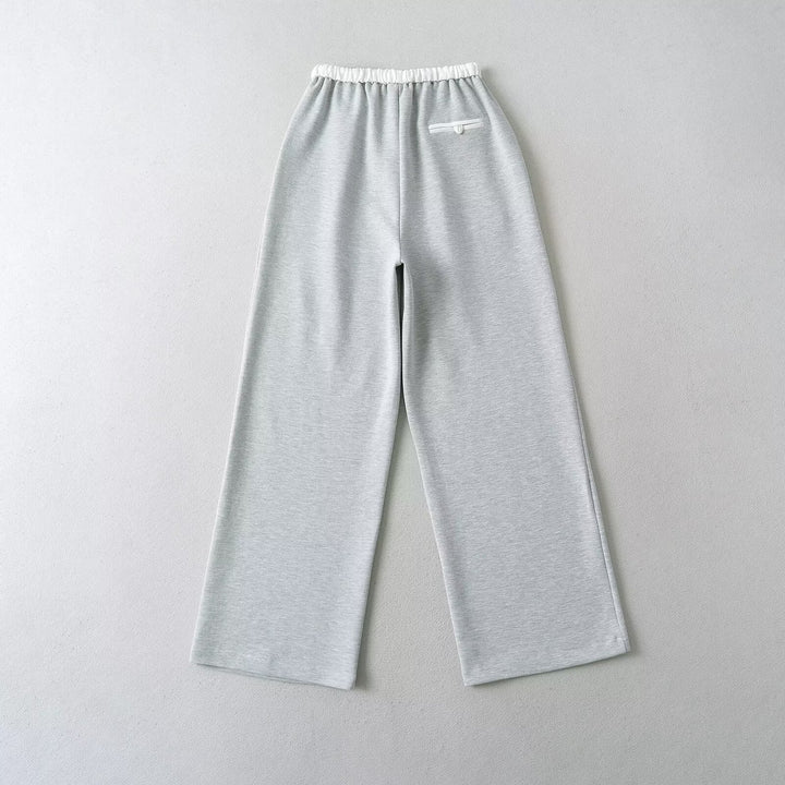 Damen gemütliche Sweatpants mit elastischem Bund und seitlichen Taschen W&W Mode