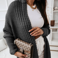 Damen Strick-Cardigan mit strukturiertem Muster und offenem Schnitt WW