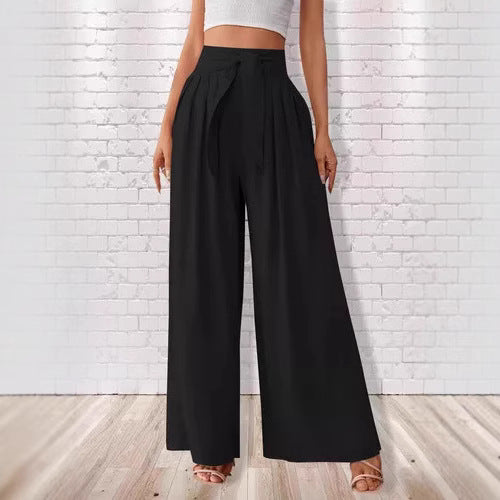 Damen Weite Hose mit hohen Bundfalten WW