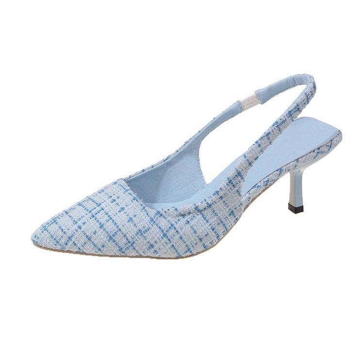 Damen Slingback-Pumps mit elegantem Stoffmix und modischem Absatz W&W Mode