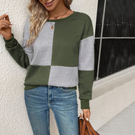 Damen lässiges Sweatshirt mit geometrischem Muster und trendigem Schnitt WW