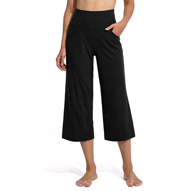 Damen Bequeme Sportliche Culotte mit hohem Bund und praktischen Taschen WW