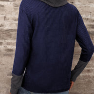 Damen Pullover mit modischem Kragen WW