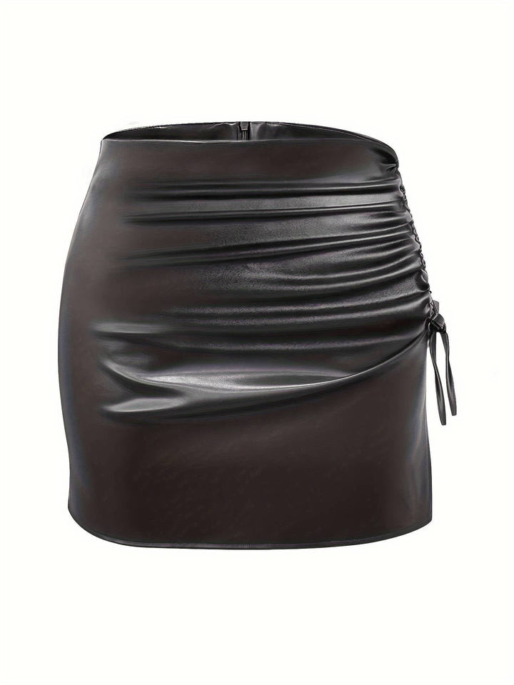Damen Figurbetonter Minirock mit raffiniertem Rüschendesign W&W Mode
