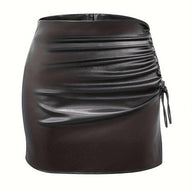 Damen Figurbetonter Minirock mit raffiniertem Rüschendesign W&W