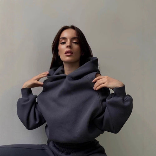 Damen Sportliches Sweatshirt und Jogginghose Set WW