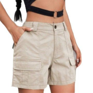 Damen Cargo-Shorts mit praktischen Seitentaschen und bequemer Passform W&W Mode