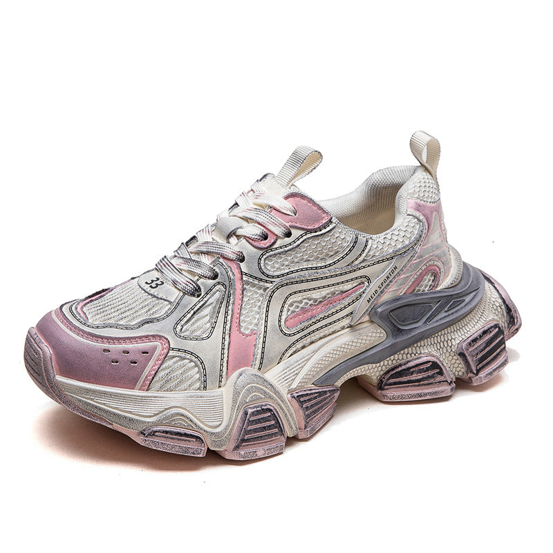 Damen Sportliche Chunky Sneakers mit atmungsaktiver Oberflächenstruktur und innovativer Sohlentechnologie WW