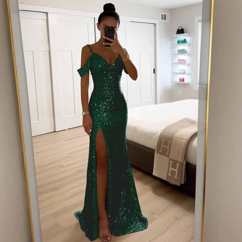 W&W Mode | Elegantes Damenkleid Mit Pailletten Und Trägern
