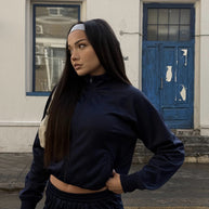 Damen sportliche Trainingsjacke und passende Hose mit hoher Taille WW