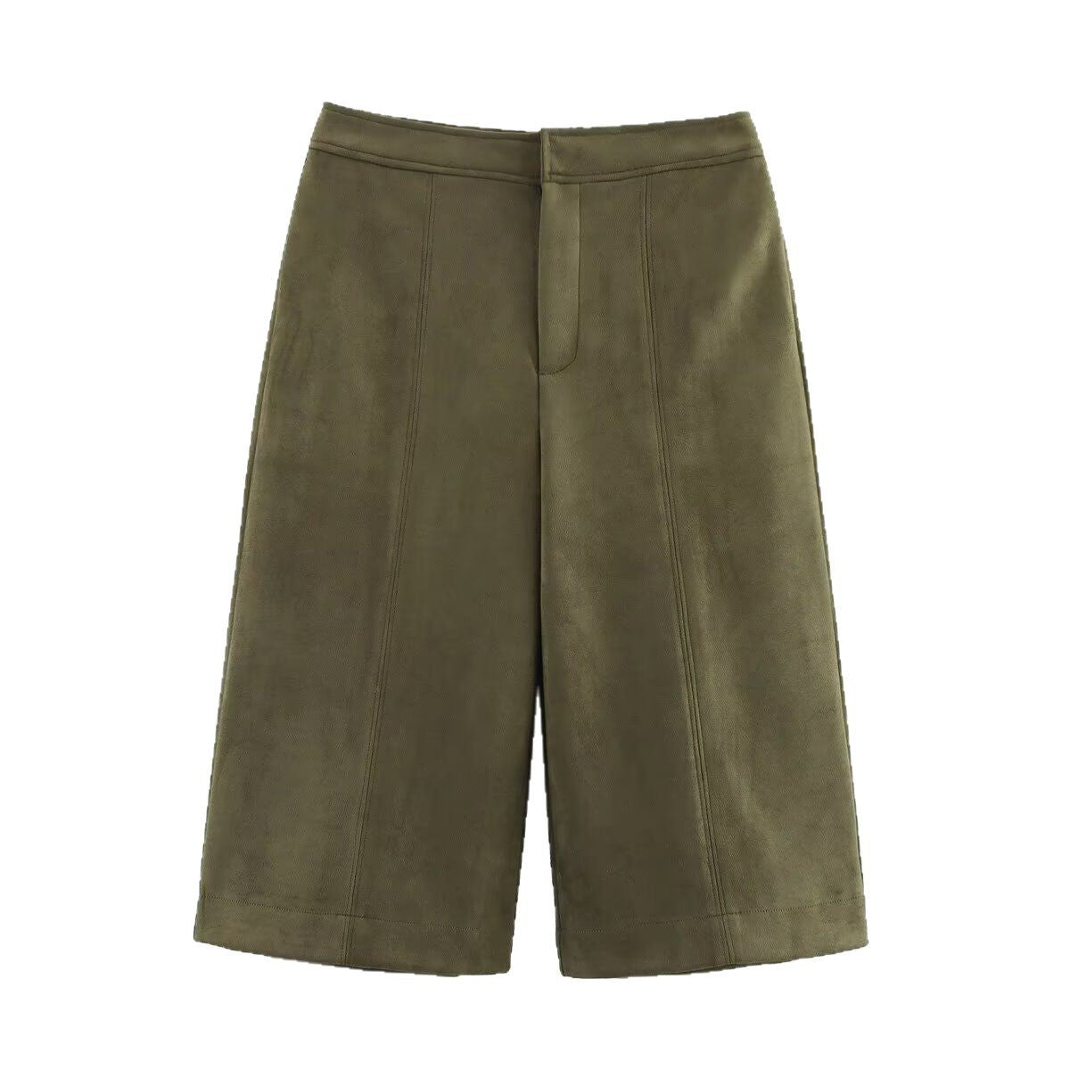 Damen weite Culotte mit eleganter Veloursstruktur und praktischen Taschen WW