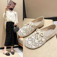 Damen Ballerinas mit raffinierter Häkelspitze und hochwertigem Obermaterial W&W