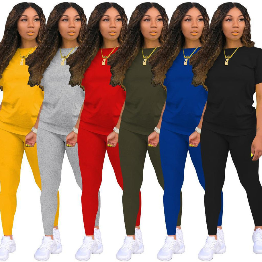 Damen Sportset mit T-Shirt und Leggings WW