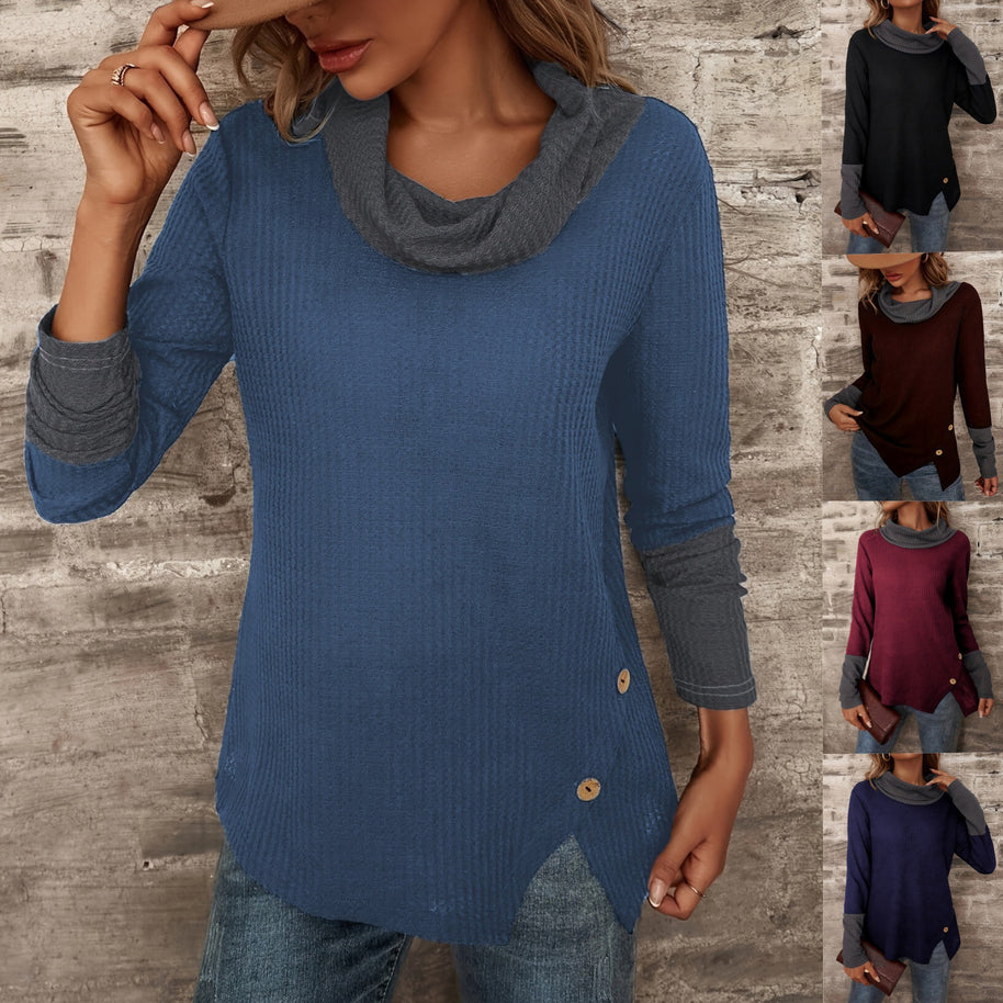 Damen Pullover mit modischem Kragen WW