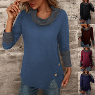 Damen Pullover mit modischem Kragen WW