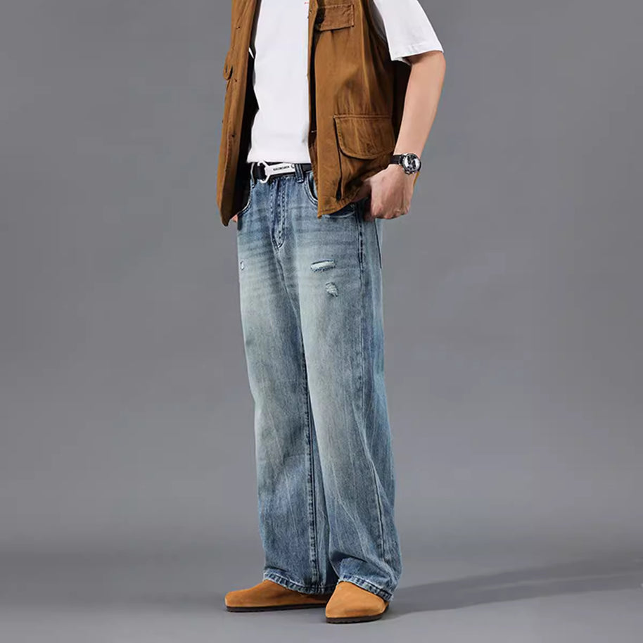 Herren entspannte Jeans im modernen Destroyed-Look WW