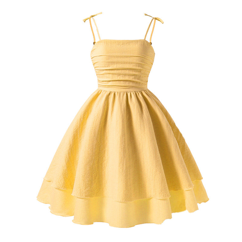 Damen Cocktailkleid mit trägerlosem Design und schwingendem Rock WW
