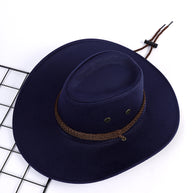 Damen Outdoor Cowboyhut aus weichem Mikrofaser-Wildleder mit Kordelzug WW
