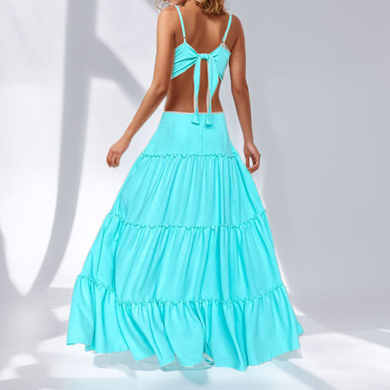 Damen Strandkleid mit Cut-Out-Design W&W Mode