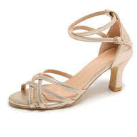 Damen Hochhackige Sandalen mit elegantem Kreuzband-Design und komfortablem Absatz W&W