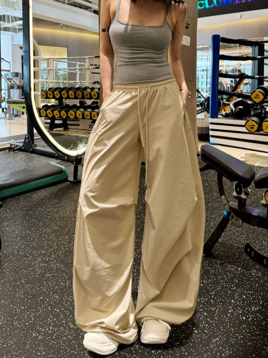 Damen weite Freizeithose mit elastischem Bund und praktischen Seitentaschen WW
