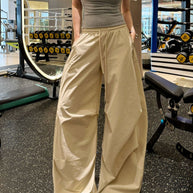 Damen weite Freizeithose mit elastischem Bund und praktischen Seitentaschen WW