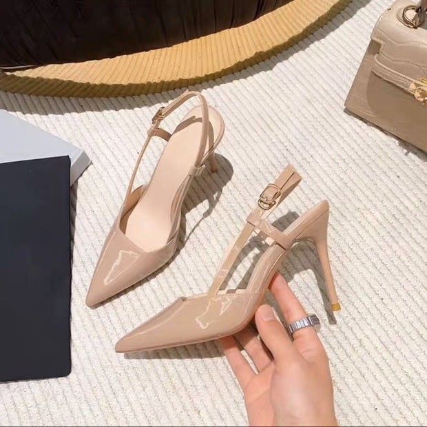 Damen Elegante Slingback Pumps mit spitzem Zehenbereich W&W