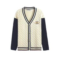 Damen Strickcardigan mit V-Ausschnitt und raffiniertem Muster WW