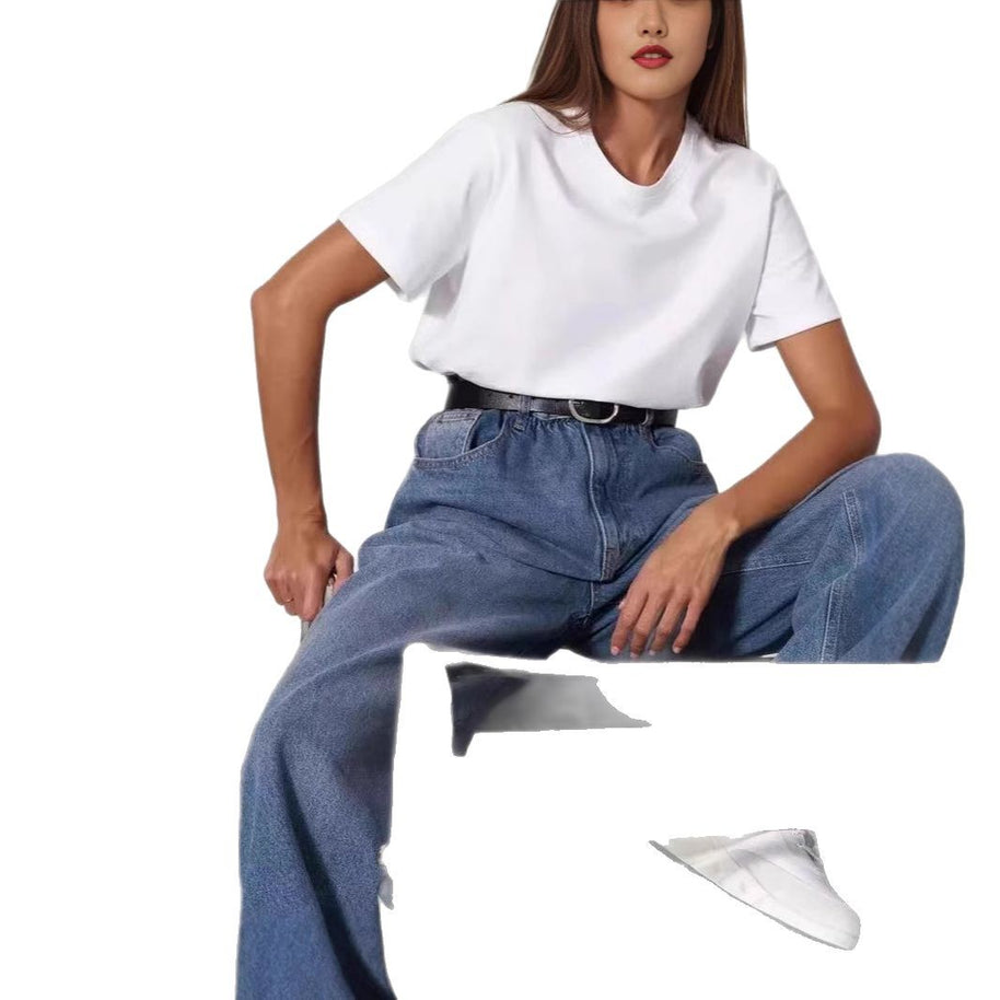Damen Basic T-Shirt mit hochwertiger Baumwollqualität und lässigem Schnitt WW