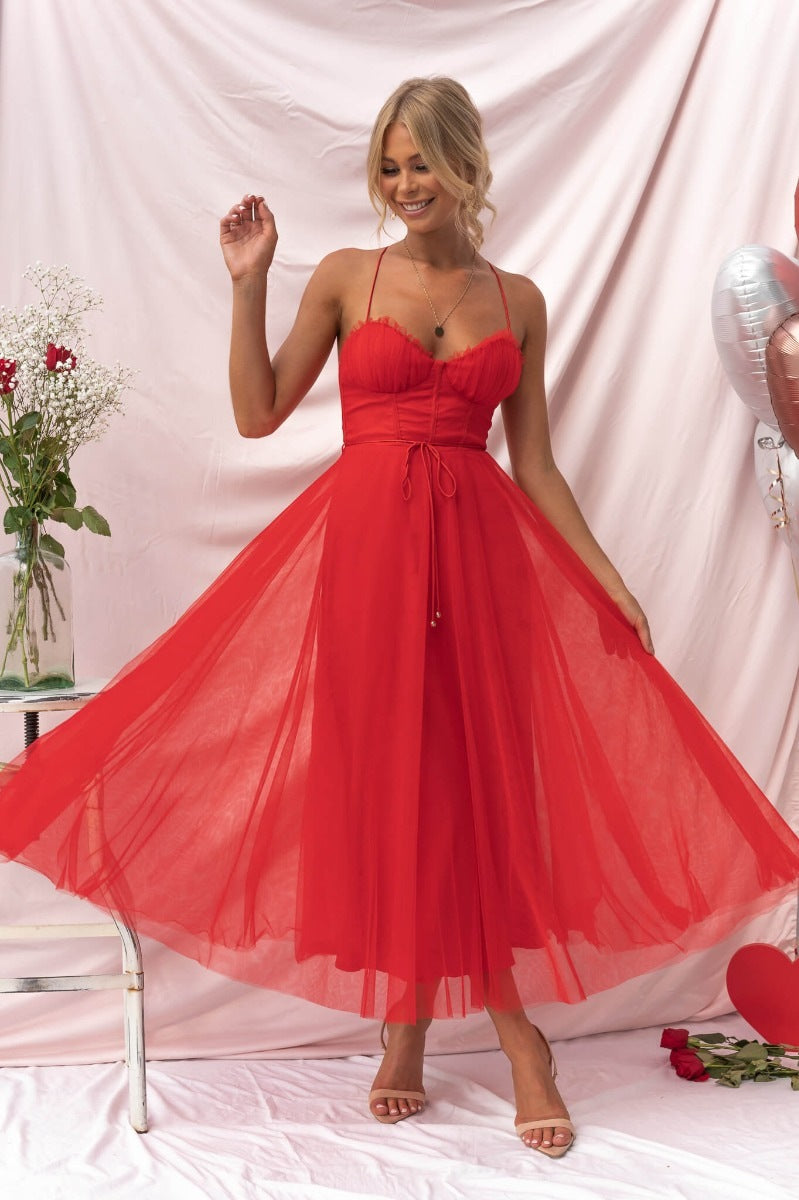 WW | Frühling Sommer Sexy Sling Lässiges Kleid Urlaub Multi Farbe Frauen Kleidung Kleid