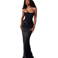 Damen Abendkleid mit figurbetontem Schnitt und eleganten Drapierungen WW