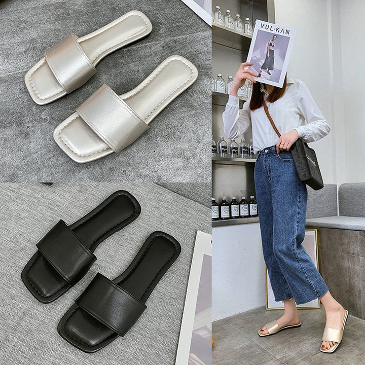Damen Offene Zehentrenner-Pantoletten mit elegantem Design W&W Mode
