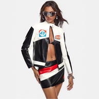 Damen Bikerjacke im Racing-Stil WW